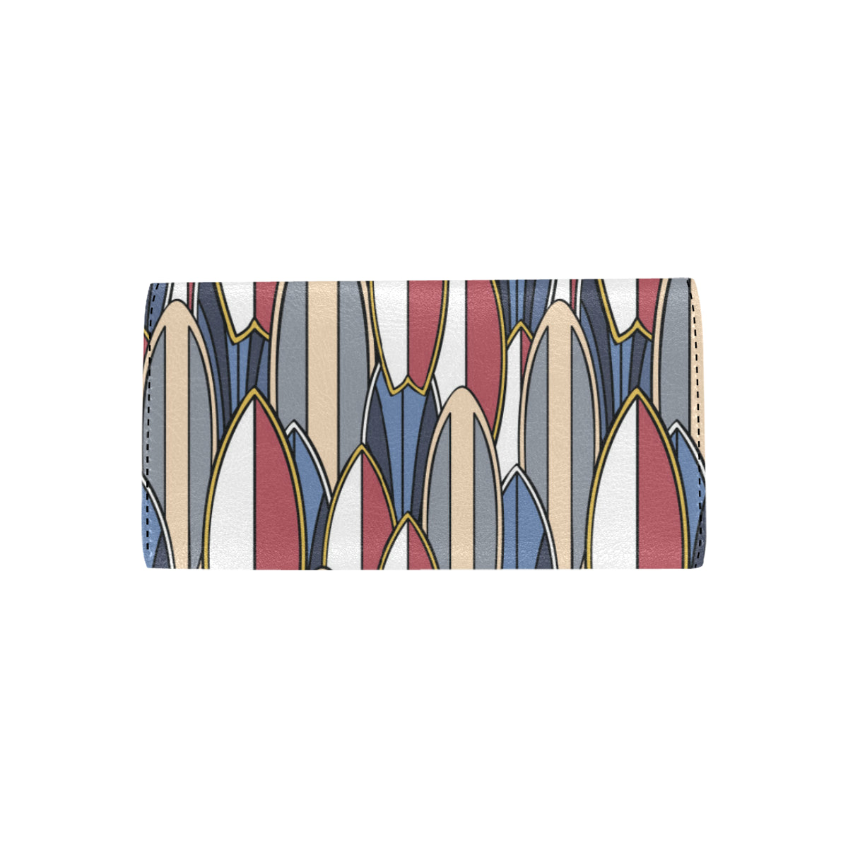 Surf board Pattern Women's Trifold Wallet