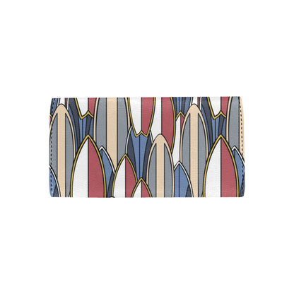 Surf board Pattern Women's Trifold Wallet
