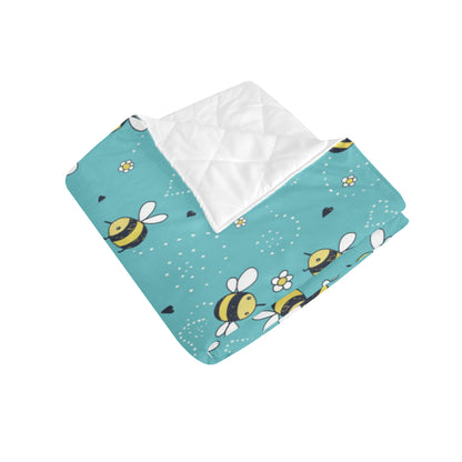 Bee Pattern Print Design BEE02 Premium Quilt