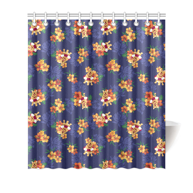 Hawaiian Themed Pattern Print Design H02 Shower Curtain
