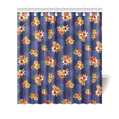 Hawaiian Themed Pattern Print Design H02 Shower Curtain