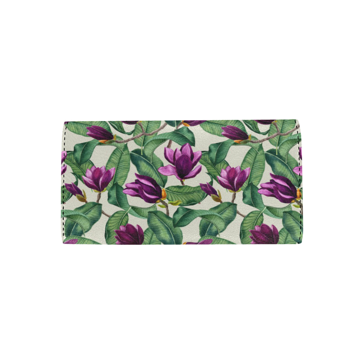 Magnolia Pattern Print Design MAG07 Women's Trifold Wallet