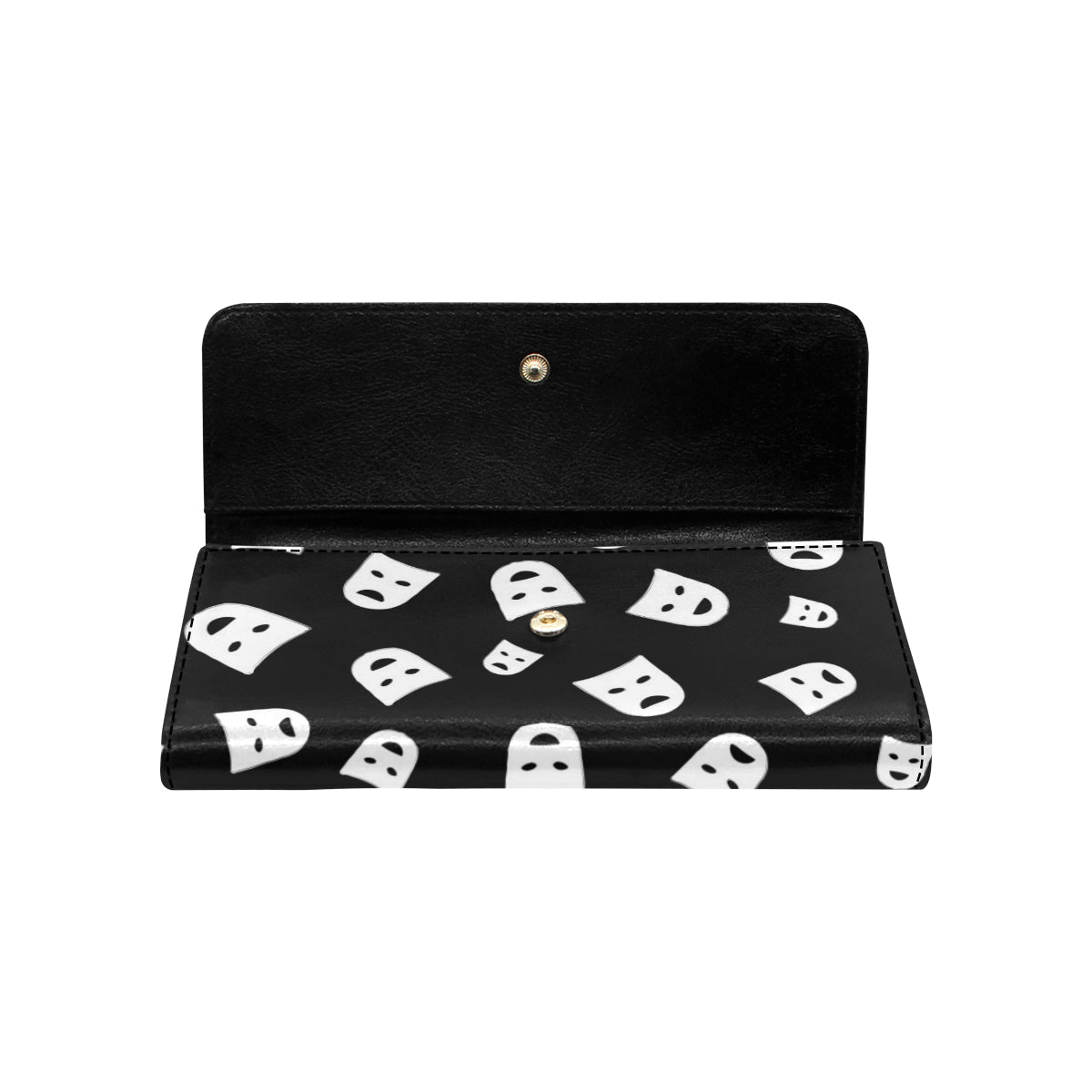 Acting Mask Pattern Print Design 03 Women's Trifold Wallet
