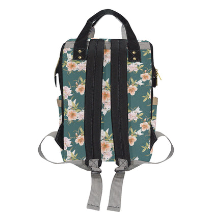 Iris Pattern Print Design IR01 Diaper Bag Backpack