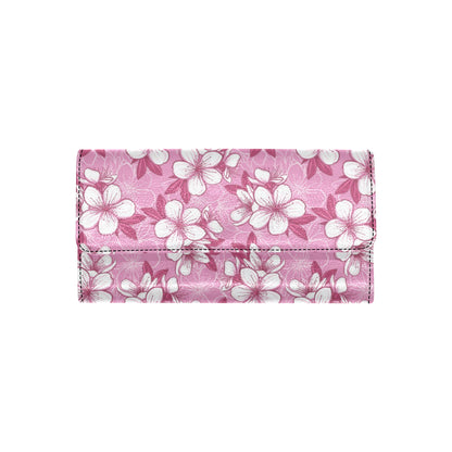 Cherry Blossom Pattern Print Design CB02 Women's Trifold Wallet