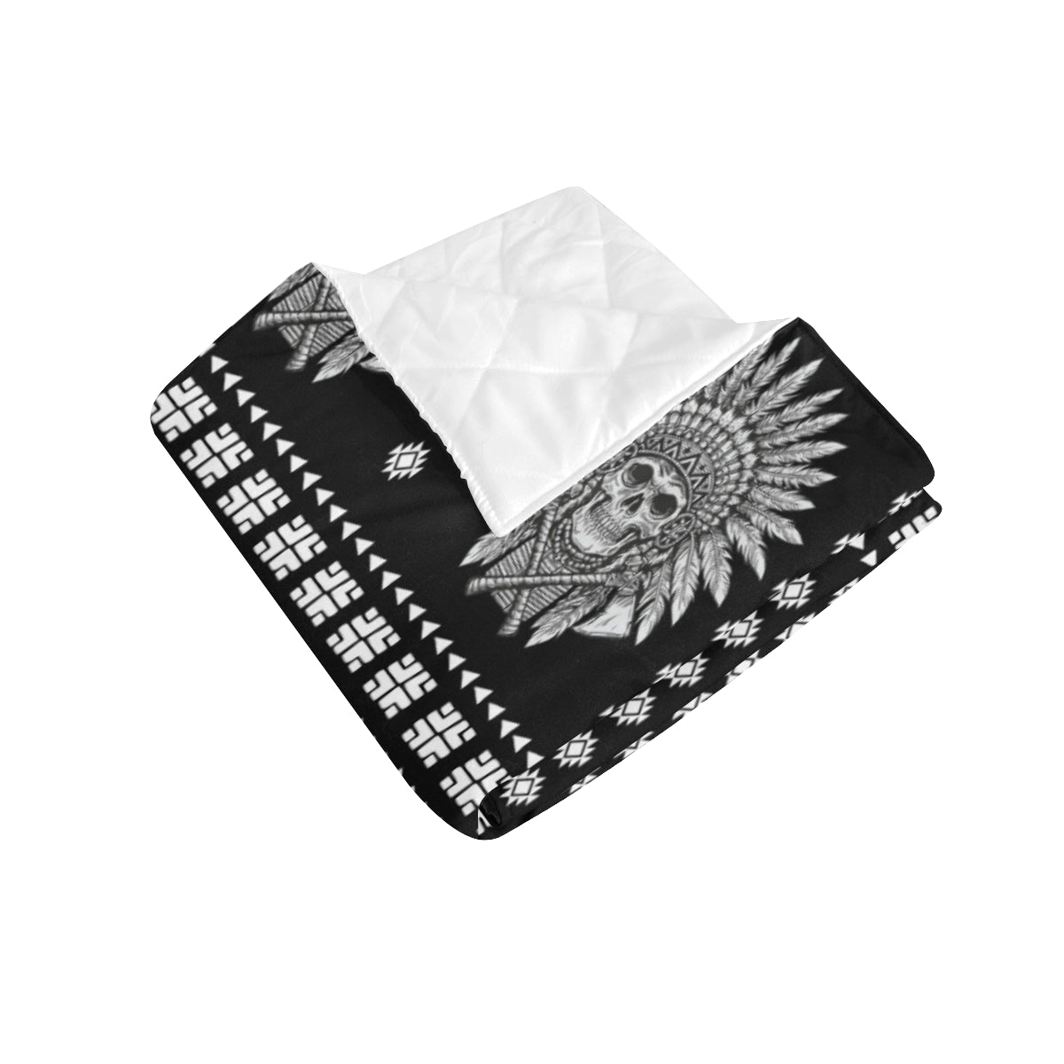 Native American Indian Skull Premium Quilt