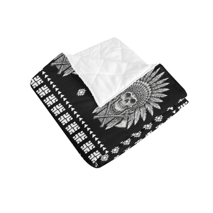 Native American Indian Skull Premium Quilt