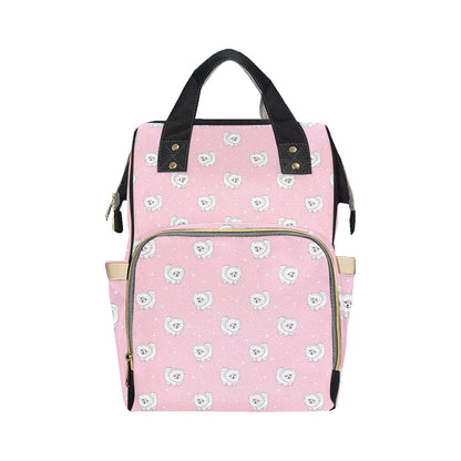 Pomeranians Pattern Print Design A02 Diaper Bag Backpack