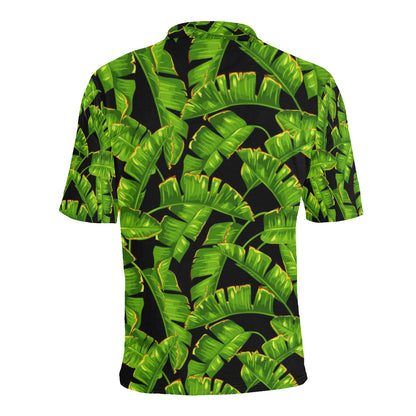 Banana Leaf Pattern Print Design BL06 Men Polo Shirt