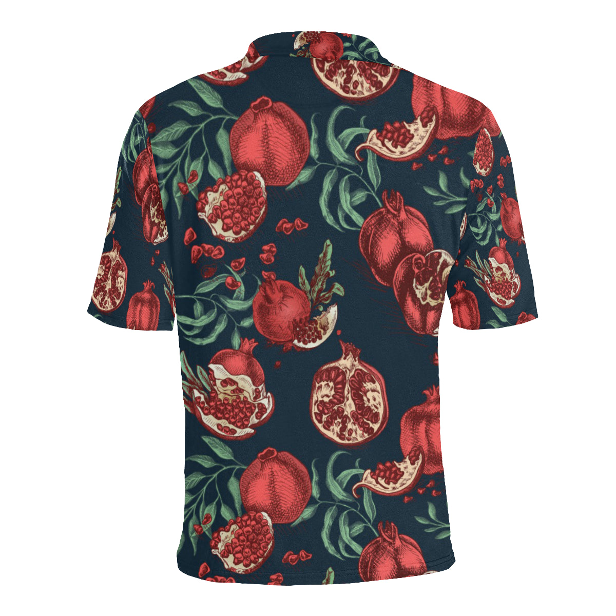 Pomegranate Pattern Print Design PG04 Men Polo Shirt
