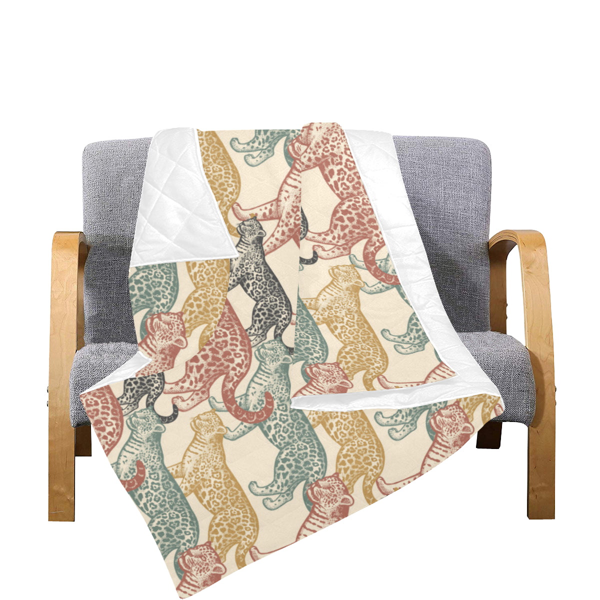Jaguar Pattern Print Design 01 Premium Quilt