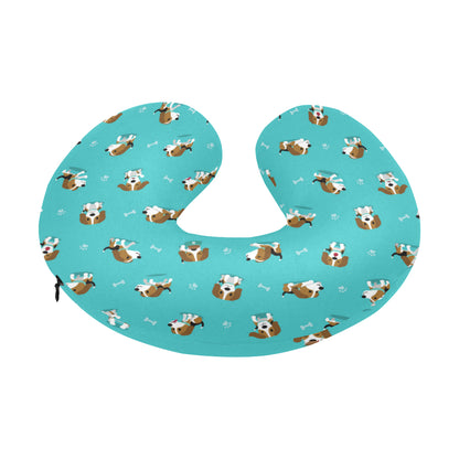 Beagle Pattern Print Design 05 U-Shaped Travel Neck Pillow