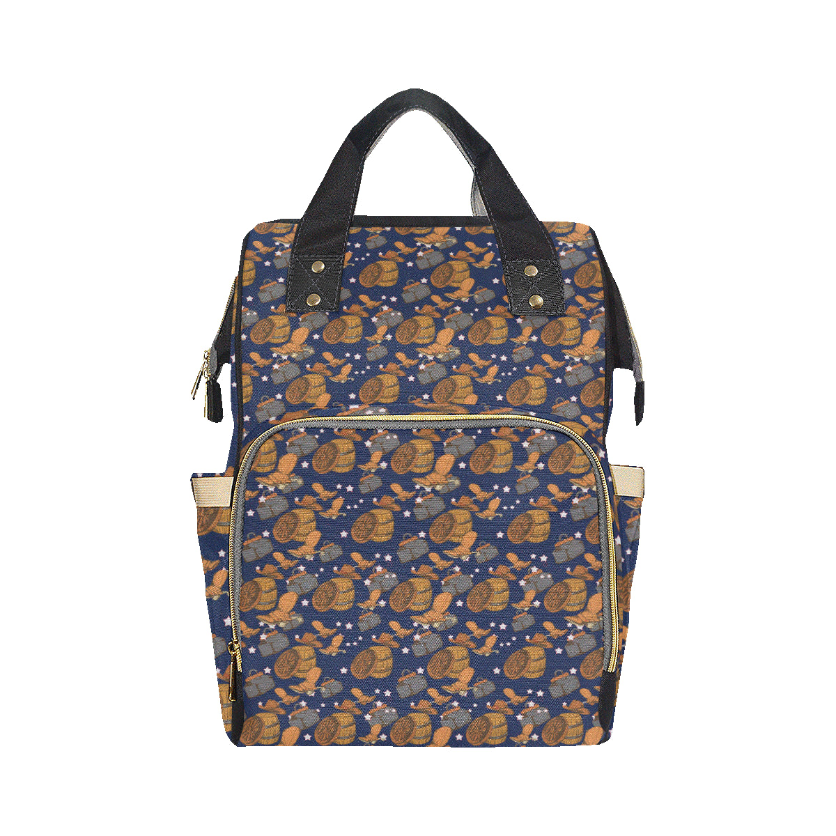 Cowboy Pattern Print Design 03 Diaper Bag Backpack