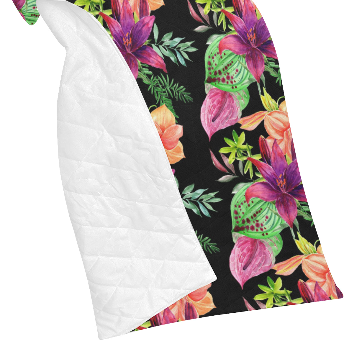 Amaryllis Pattern Print Design AL09 Premium Quilt