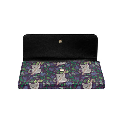 Koala Pattern Print Design 06 Women's Trifold Wallet
