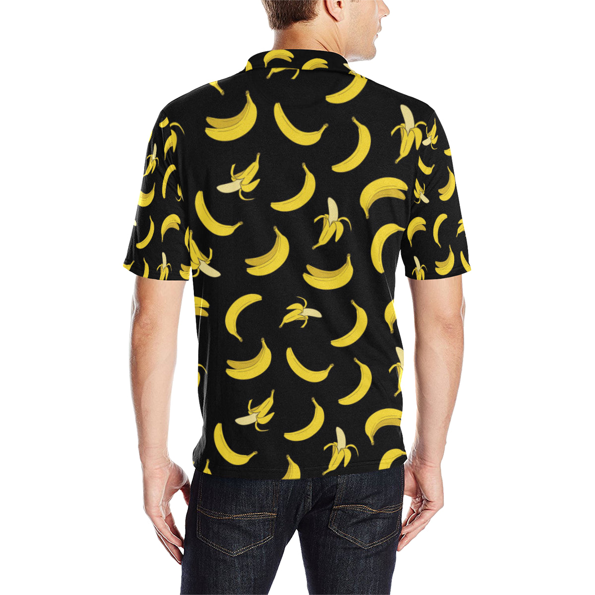 Banana Pattern Print Design BA05 Men Polo Shirt