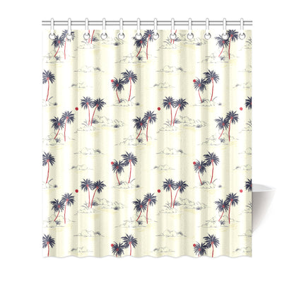 Palm Tree Pattern Print Design PT08 Shower Curtain