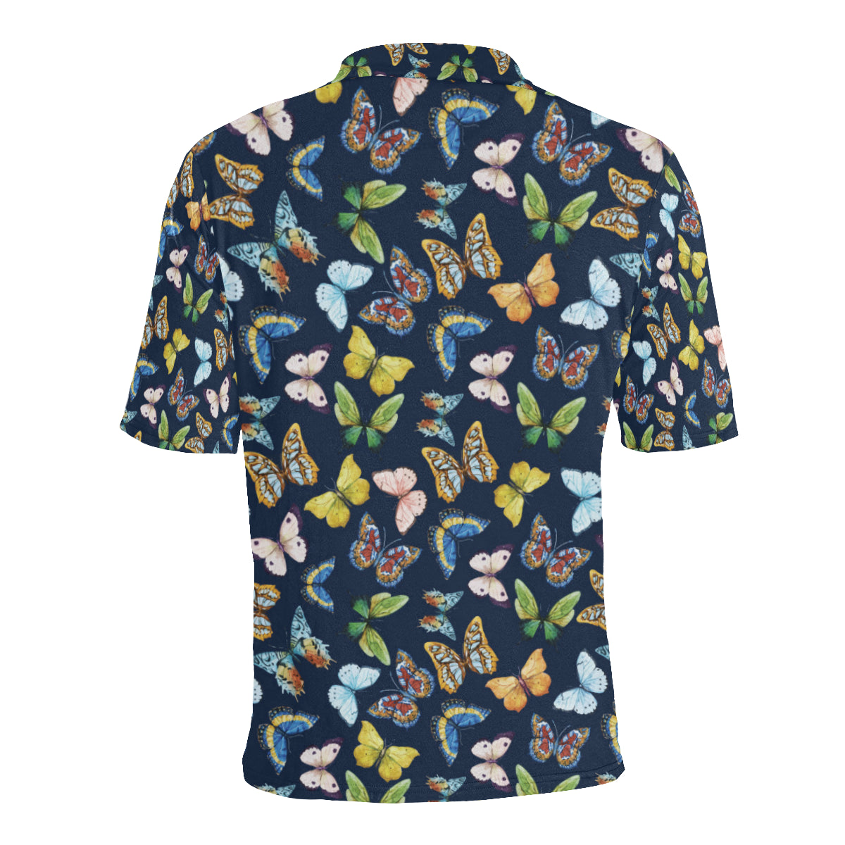 Butterfly Beautiful Print Pattern Men Polo Shirt