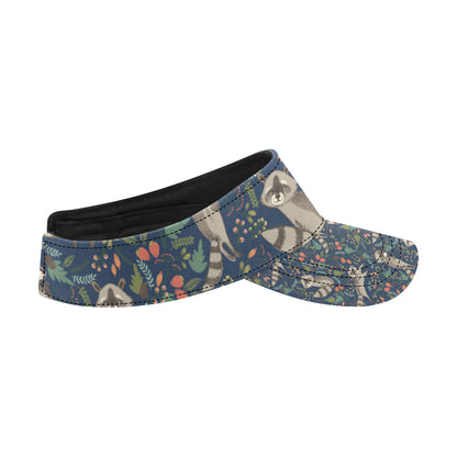 Raccoon Pattern Print Design A02 Unisex Sun Visor