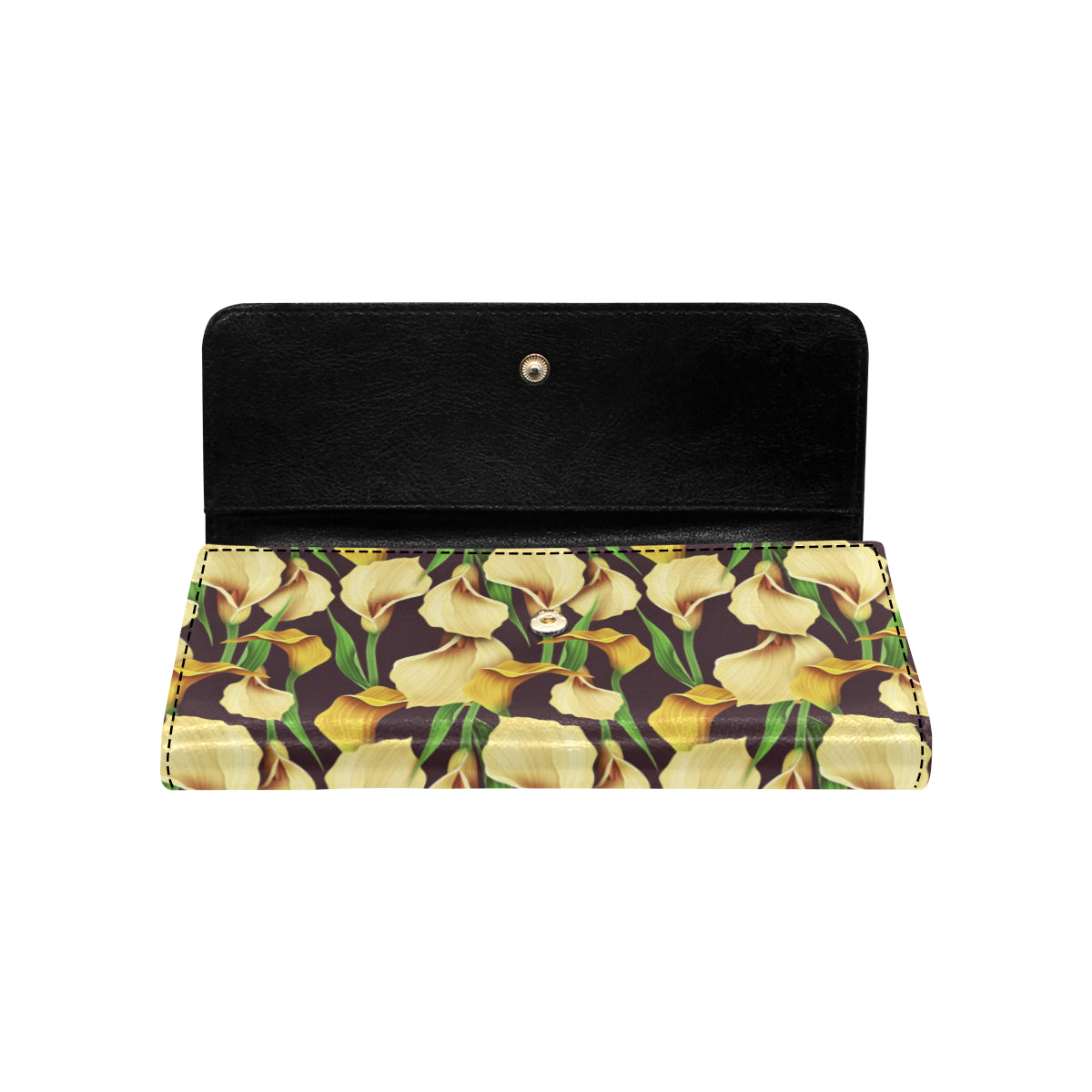 Lily Pattern Print Design LY013 Women's Trifold Wallet