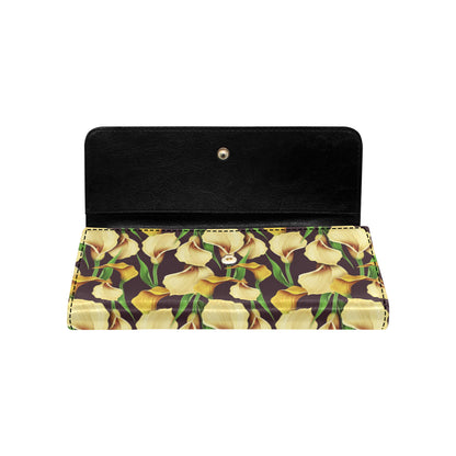 Lily Pattern Print Design LY013 Women's Trifold Wallet