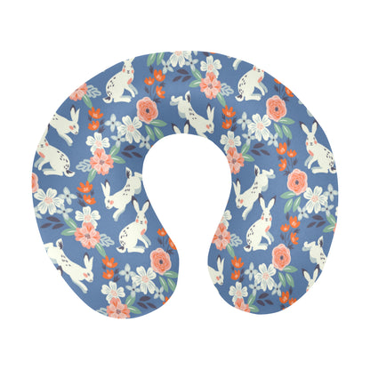 Bunny Pattern Print Design 07 U-Shaped Travel Neck Pillow