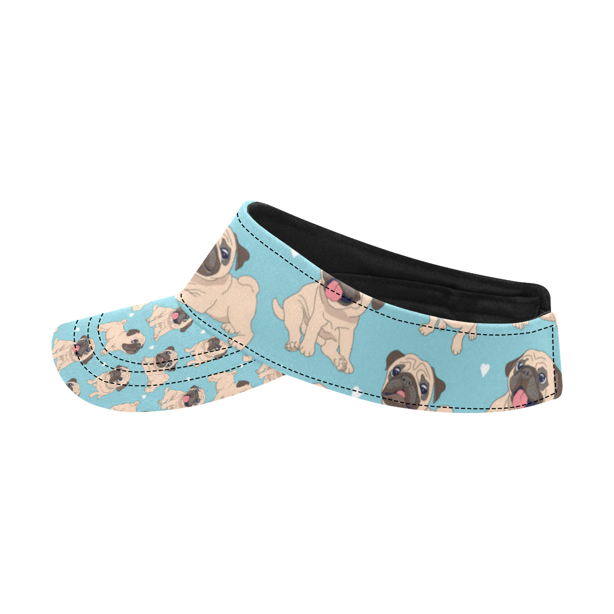 Pug Pattern Print Design A03 Unisex Sun Visor