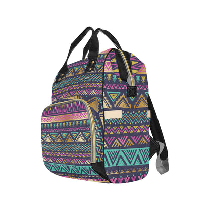 Multicolor Tribal aztec Diaper Bag Backpack