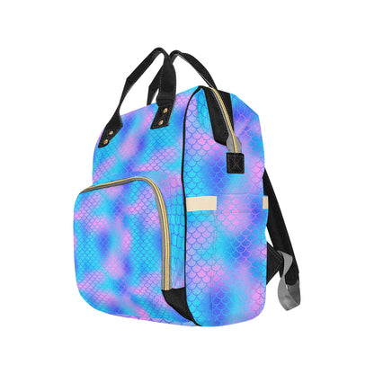 Mermaid Scales Pattern Print Design 04 Diaper Bag Backpack