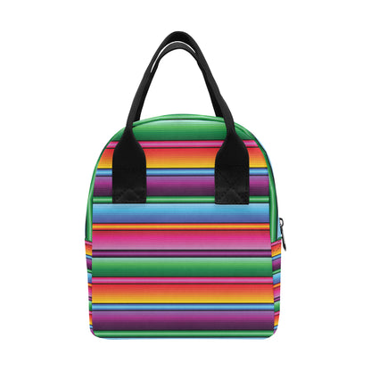 Mexican Blanket Colorful Print Pattern Insulated Lunch Bag