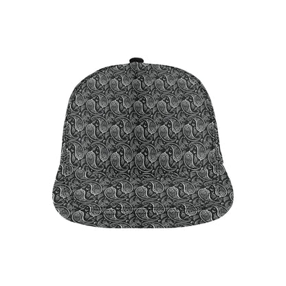 Paisley Black Design Print Snapback Cap