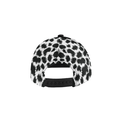Cheetah Black Print Pattern Snapback Cap