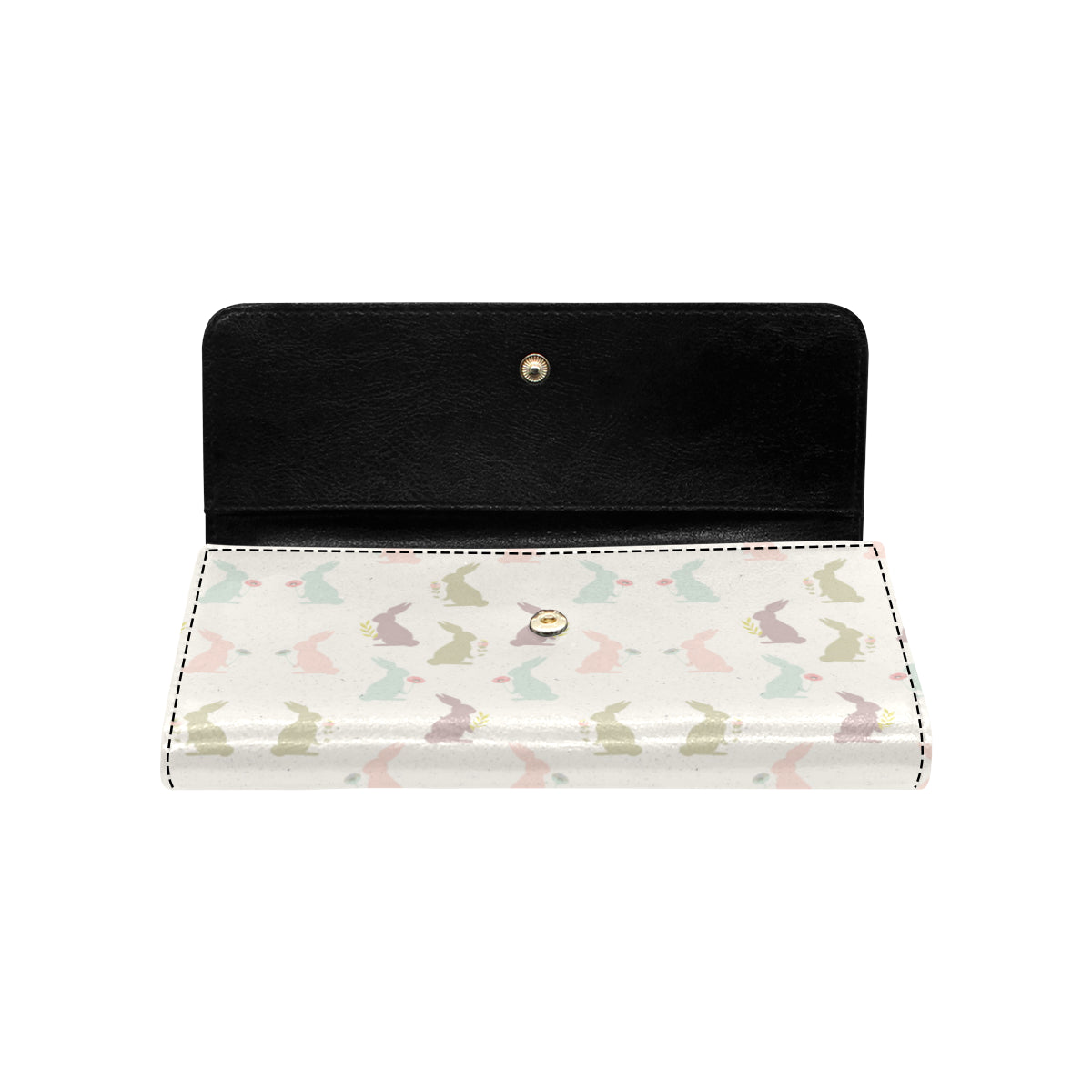 Bunny Pattern Print Design 05 Women's Trifold Wallet