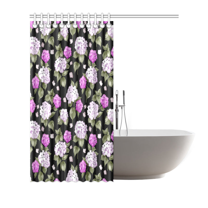 Hydrangea Pattern Print Design HD011 Shower Curtain