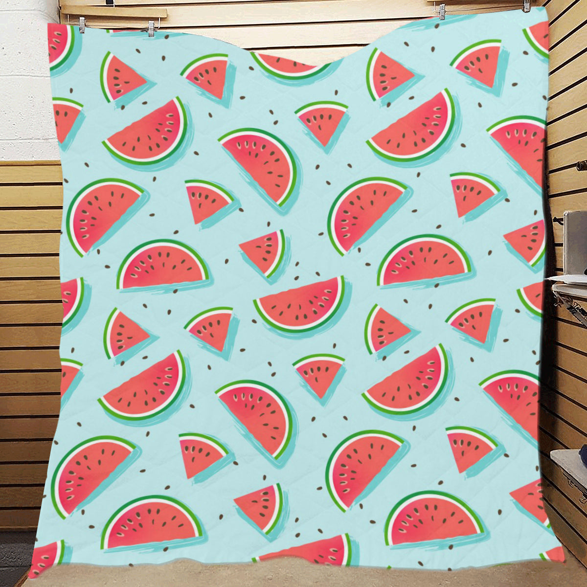 Watermelon Pattern Print Design WM03 Premium Quilt