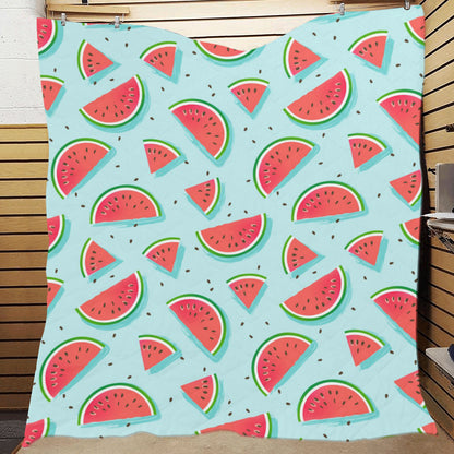 Watermelon Pattern Print Design WM03 Premium Quilt