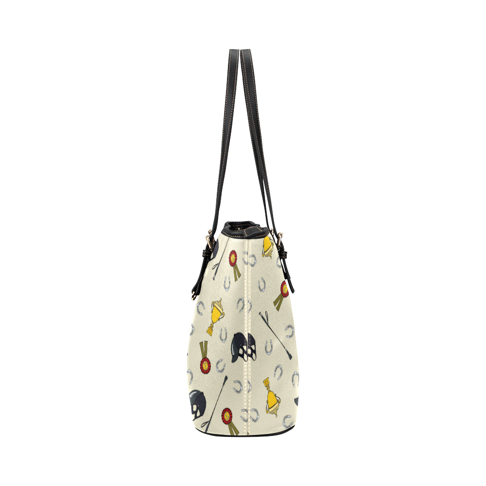 Equestrian Horseshoe Equipment Leather Tote Bag