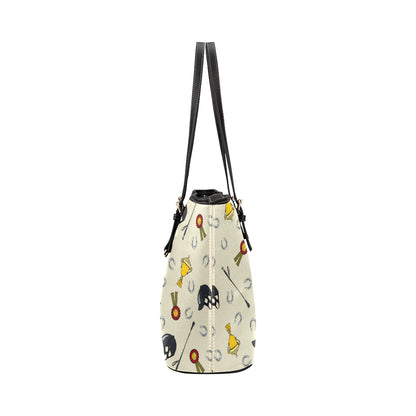 Equestrian Horseshoe Equipment Leather Tote Bag