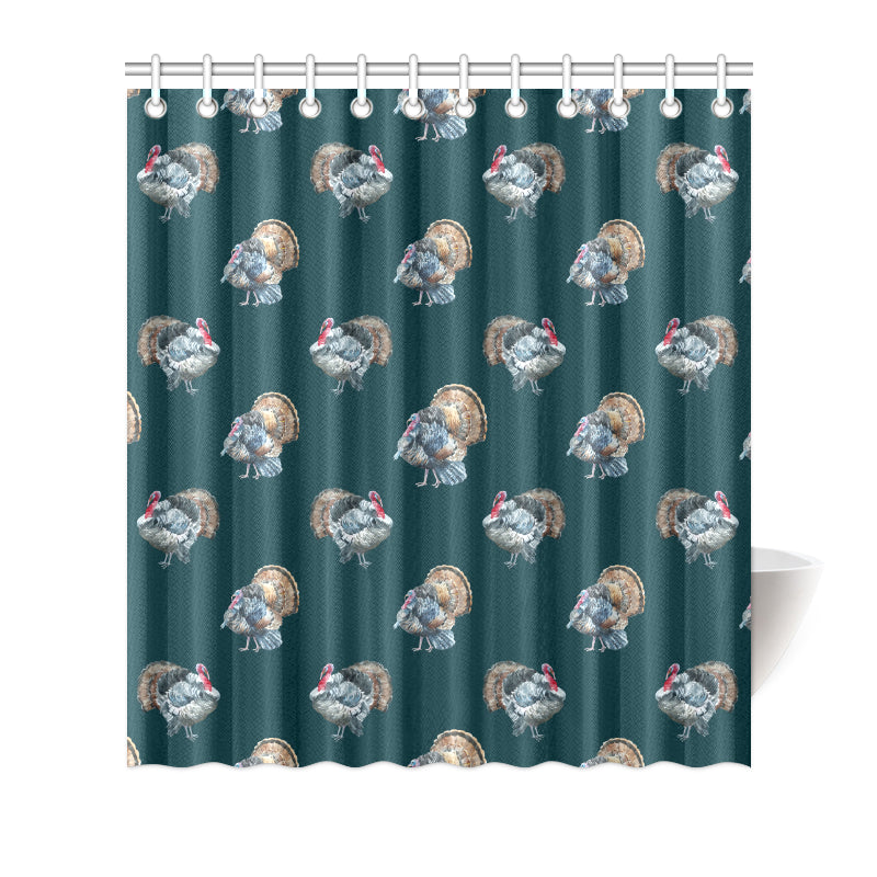 Turkey Pattern Print Design 03 Shower Curtain