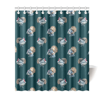Turkey Pattern Print Design 03 Shower Curtain
