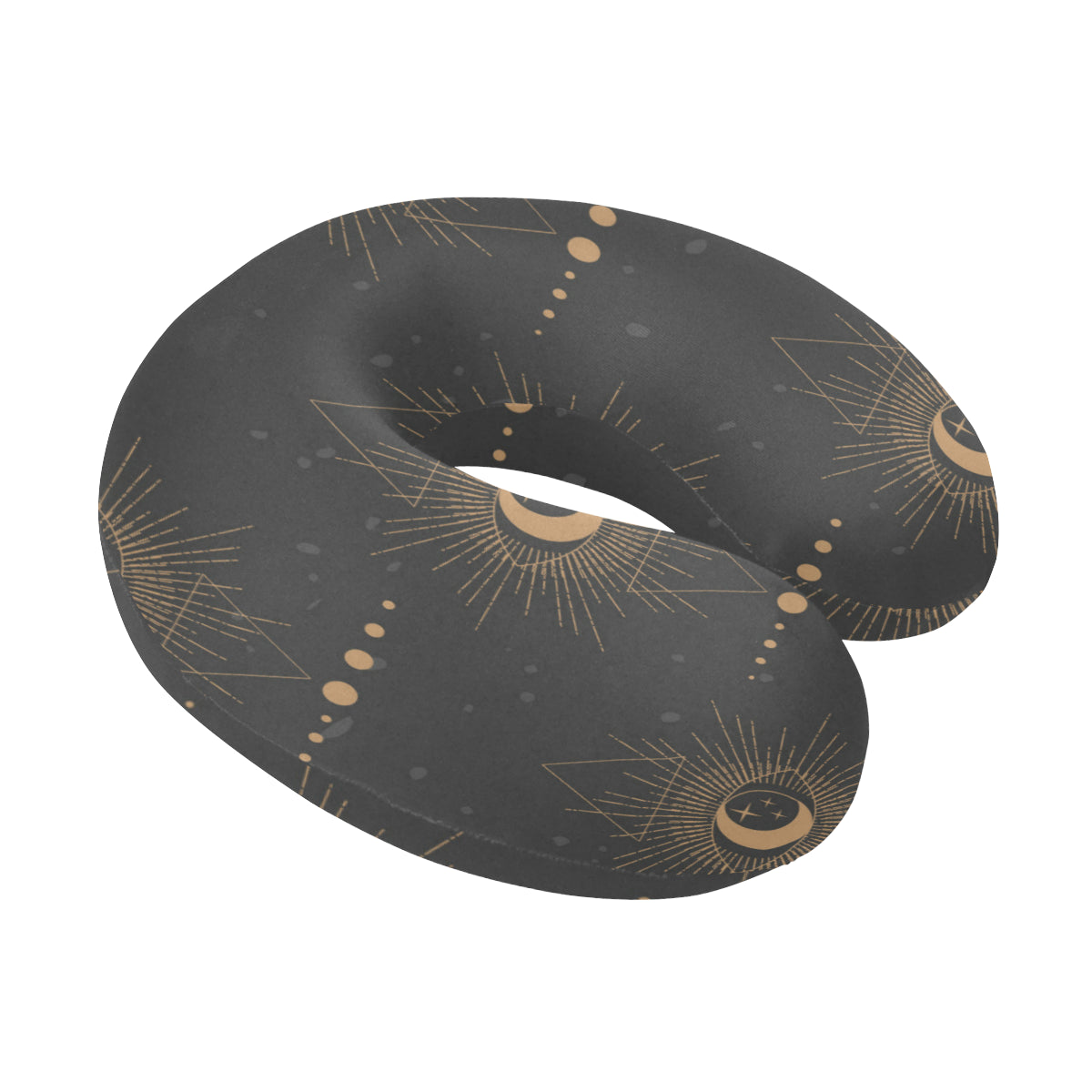 Moon Boho Pattern Print Design 02 U-Shaped Travel Neck Pillow