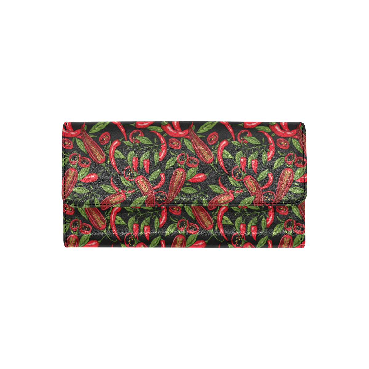 Chilli Pepper Pattern Print Design 02 Women's Trifold Wallet