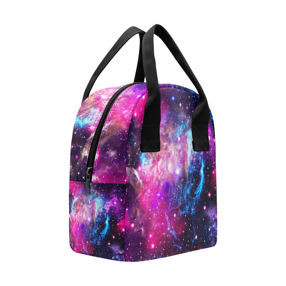 Galaxy Night Purple Space Print Insulated Lunch Bag