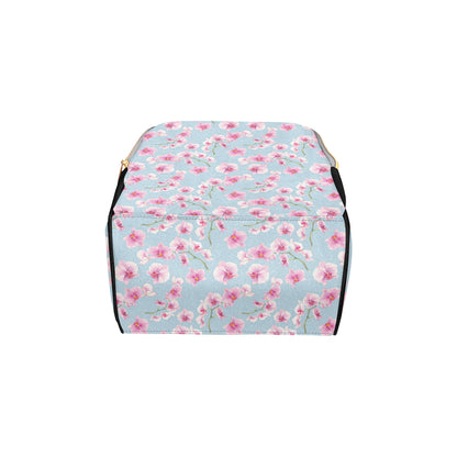 Orchid Pattern Print Design A01 Diaper Bag Backpack
