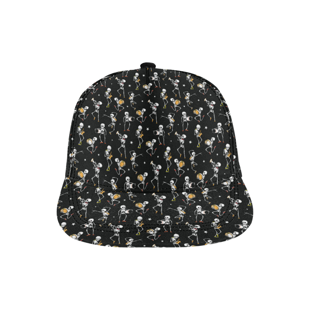 Skeleton Dance Print Snapback Cap