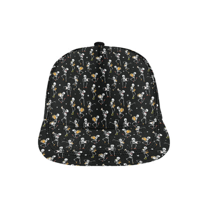 Skeleton Dance Print Snapback Cap