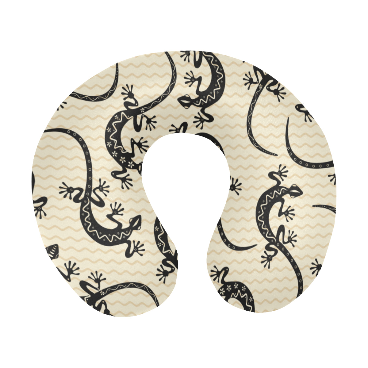 lizard Pattern Print Design 02 U-Shaped Travel Neck Pillow