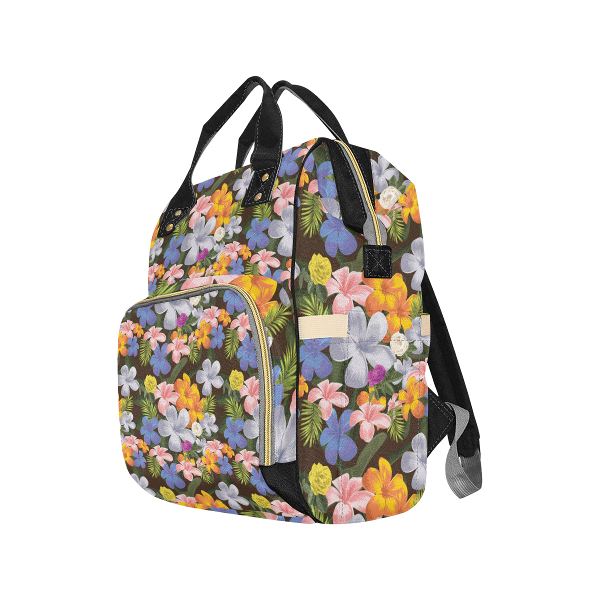 Plumeria Pattern Print Design PM03 Diaper Bag Backpack