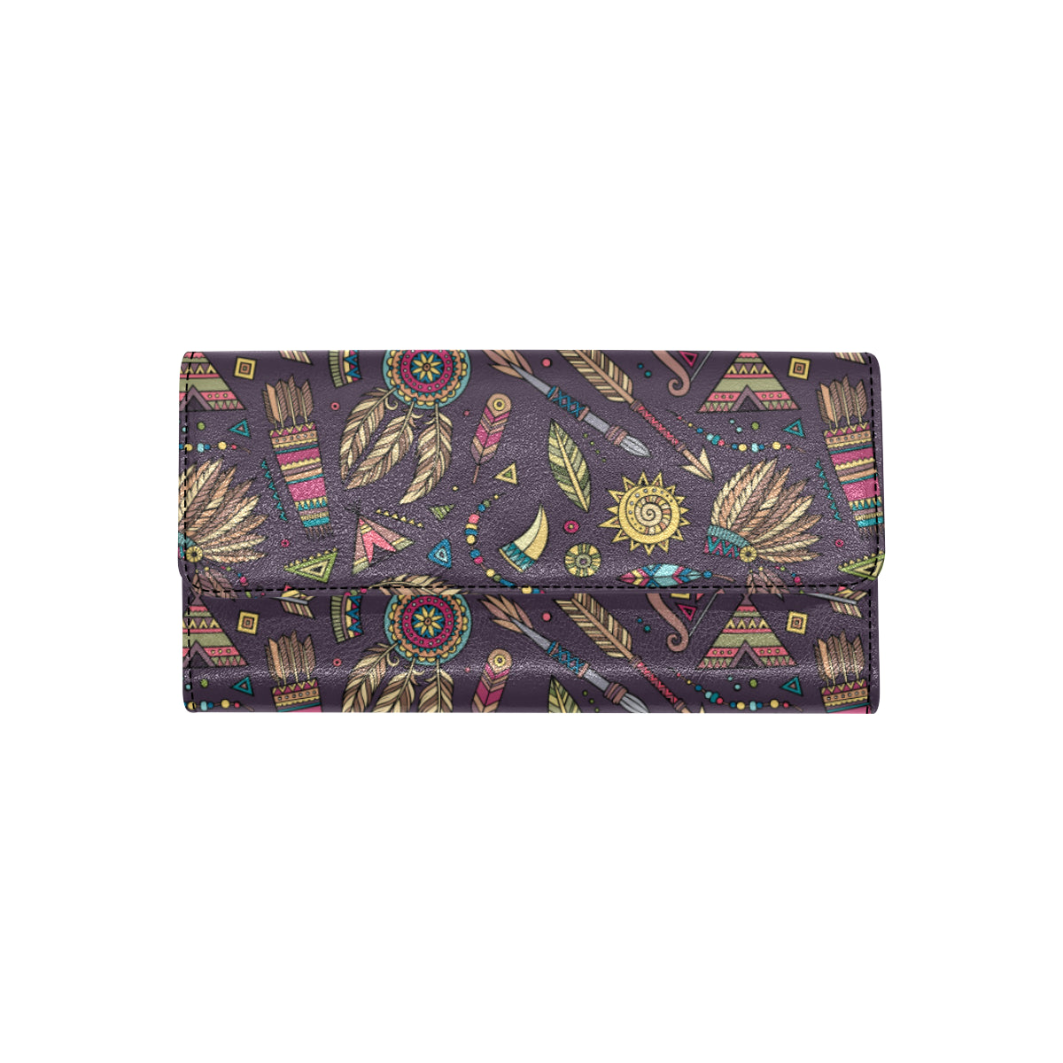Tribal native american Aztec Women's Trifold Wallet