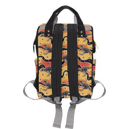 Kangaroos Aboriginal  Pattern Print Design 06 Diaper Bag Backpack